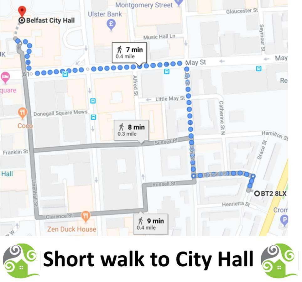 Very Central Location- Free Parking - 2 Bedrooms Belfast Kültér fotó